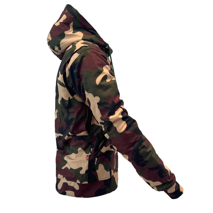 Protective SoftShell Unisex Camouflage Hoodie - “Knight Hawk” with Pads