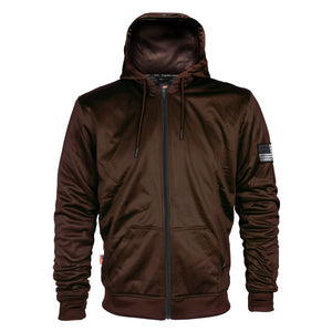 ‌Brown Solid Ultra Protective Hoodie with Pads