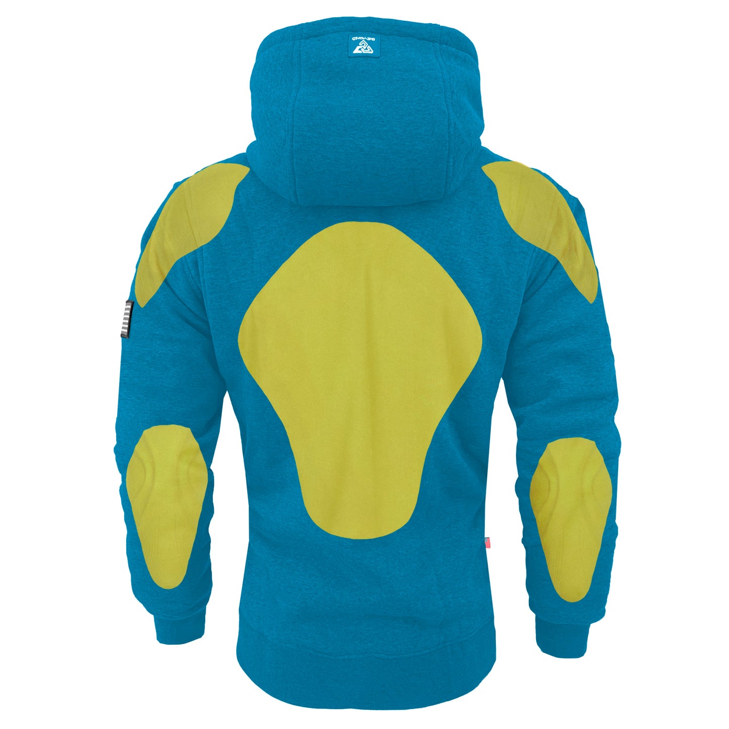 Protective Fleece Unisex Hoodie - Aqua Blue with Pads