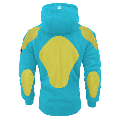 Protective Fleece Unisex Hoodie - Sky Blue with Pads