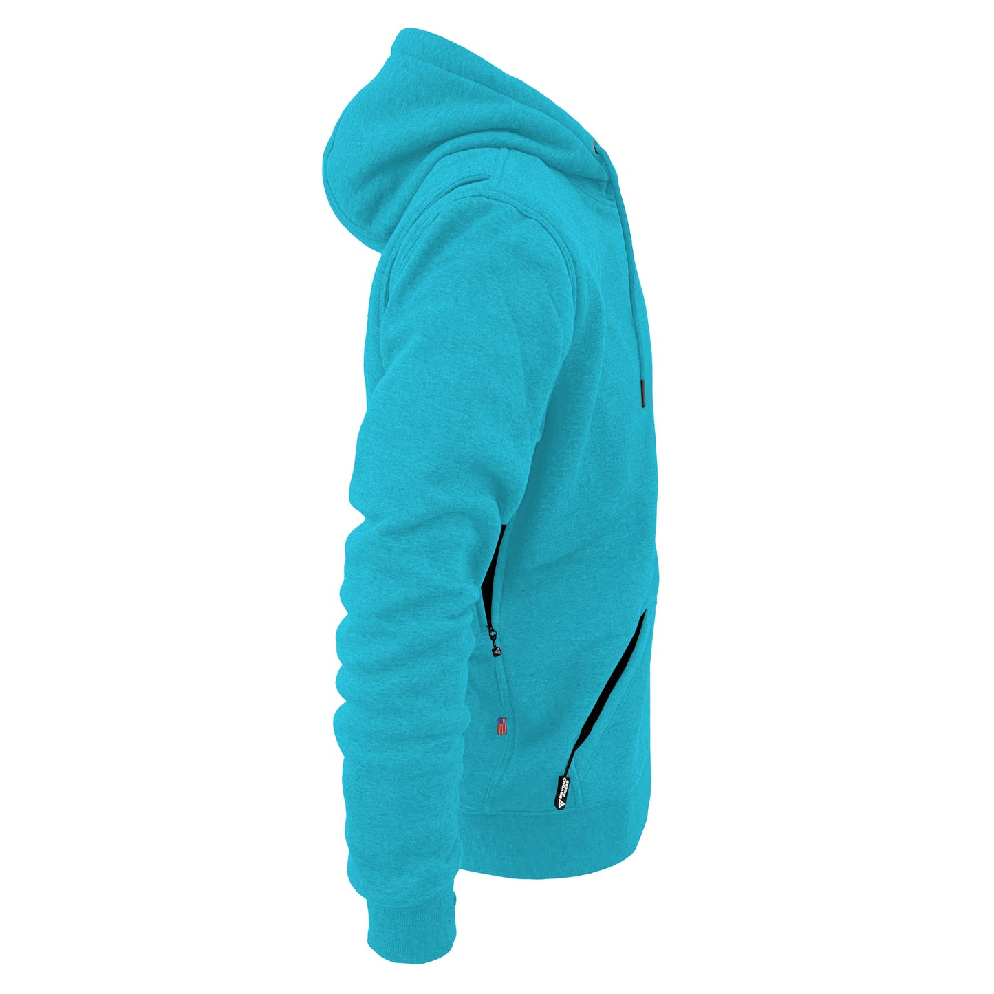 Protective Fleece Unisex Hoodie - Sky Blue with Pads
