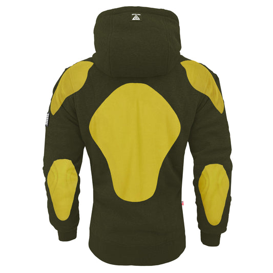 Protective Fleece Unisex Hoodie - Army Green with Pads