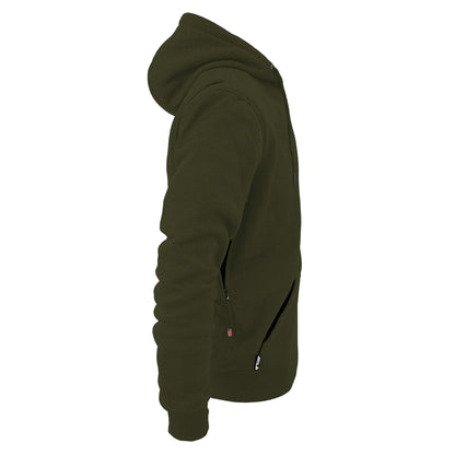 Protective Fleece Unisex Hoodie - Army Green with Pads