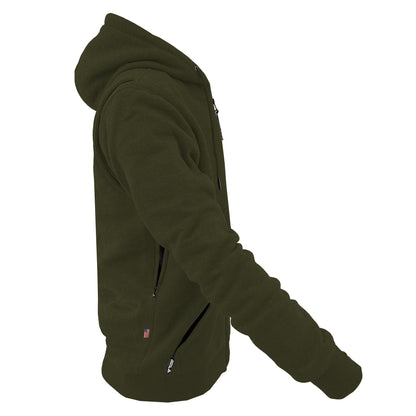 Protective Fleece Unisex Hoodie - Army Green with Pads