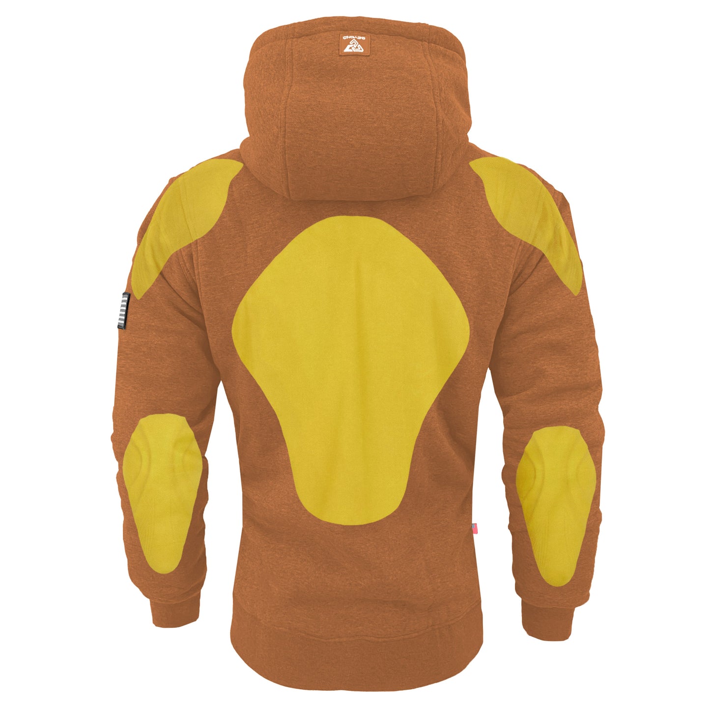 Protective Fleece Unisex Hoodie - Camel with Pads