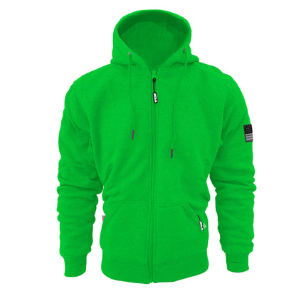 Protective Fleece Unisex Hoodie - Green with Pads