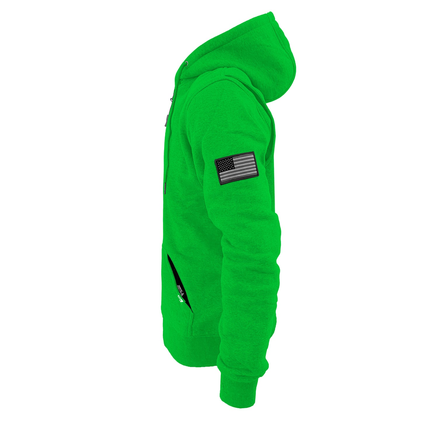 Protective Fleece Unisex Hoodie - Green with Pads