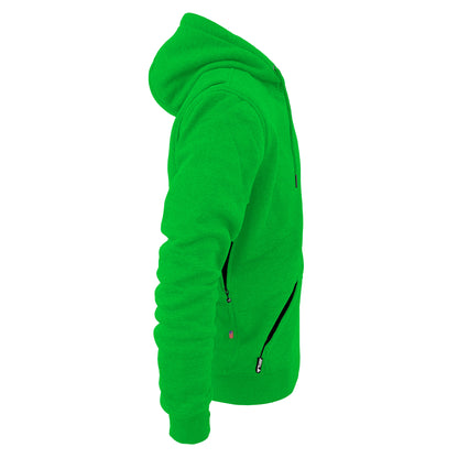 Protective Fleece Unisex Hoodie - Green with Pads