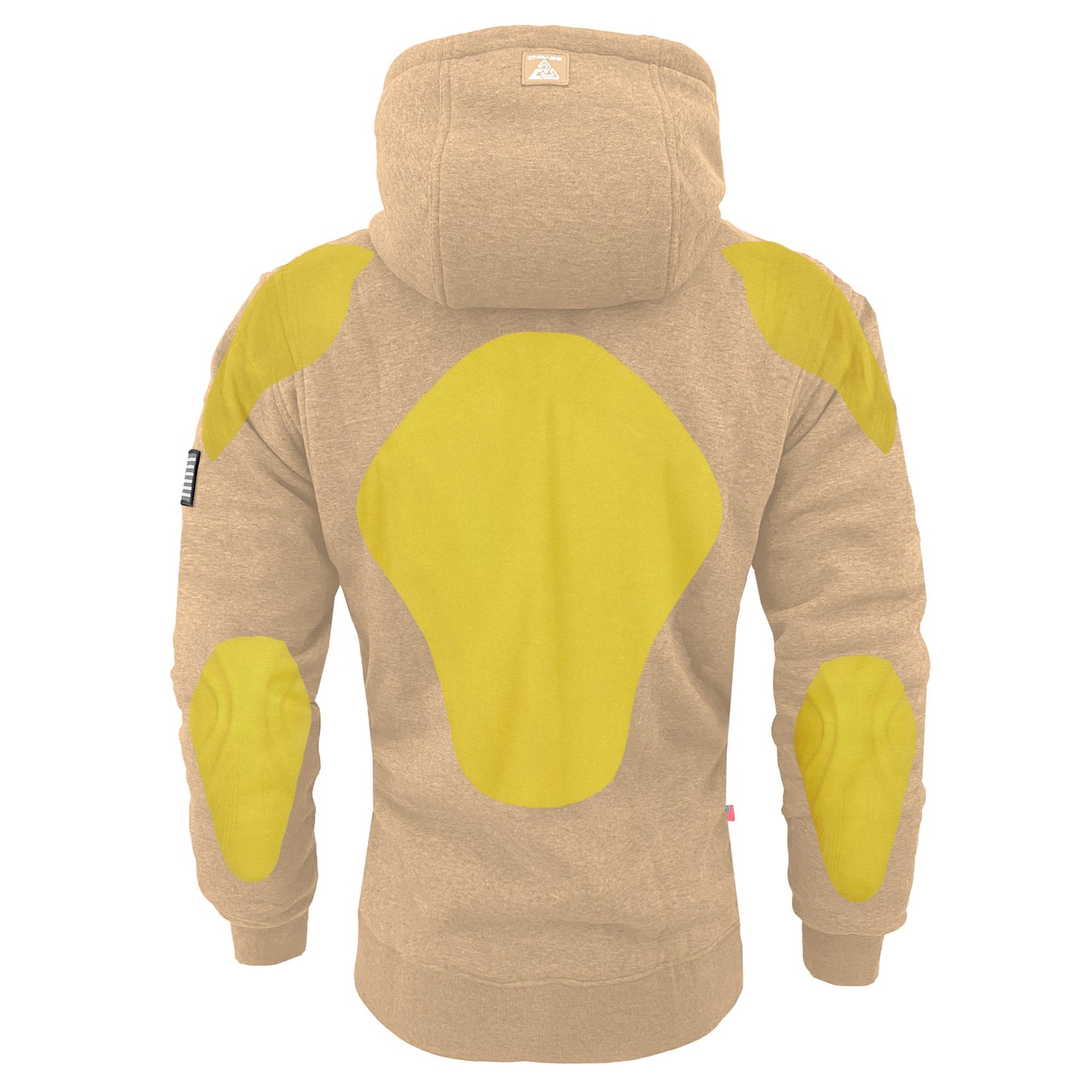 Protective Fleece Unisex Hoodie - Khaki with Pads