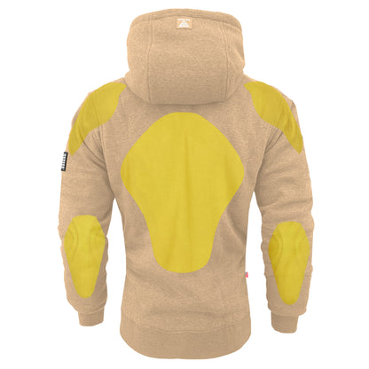 Protective Fleece Unisex Hoodie - Khaki with Pads