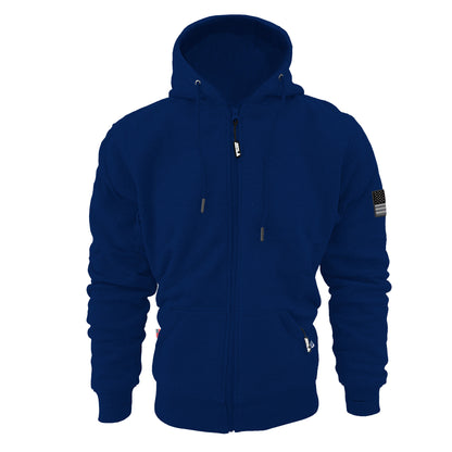Protective Fleece Unisex Hoodie - Navy Blue with Pads