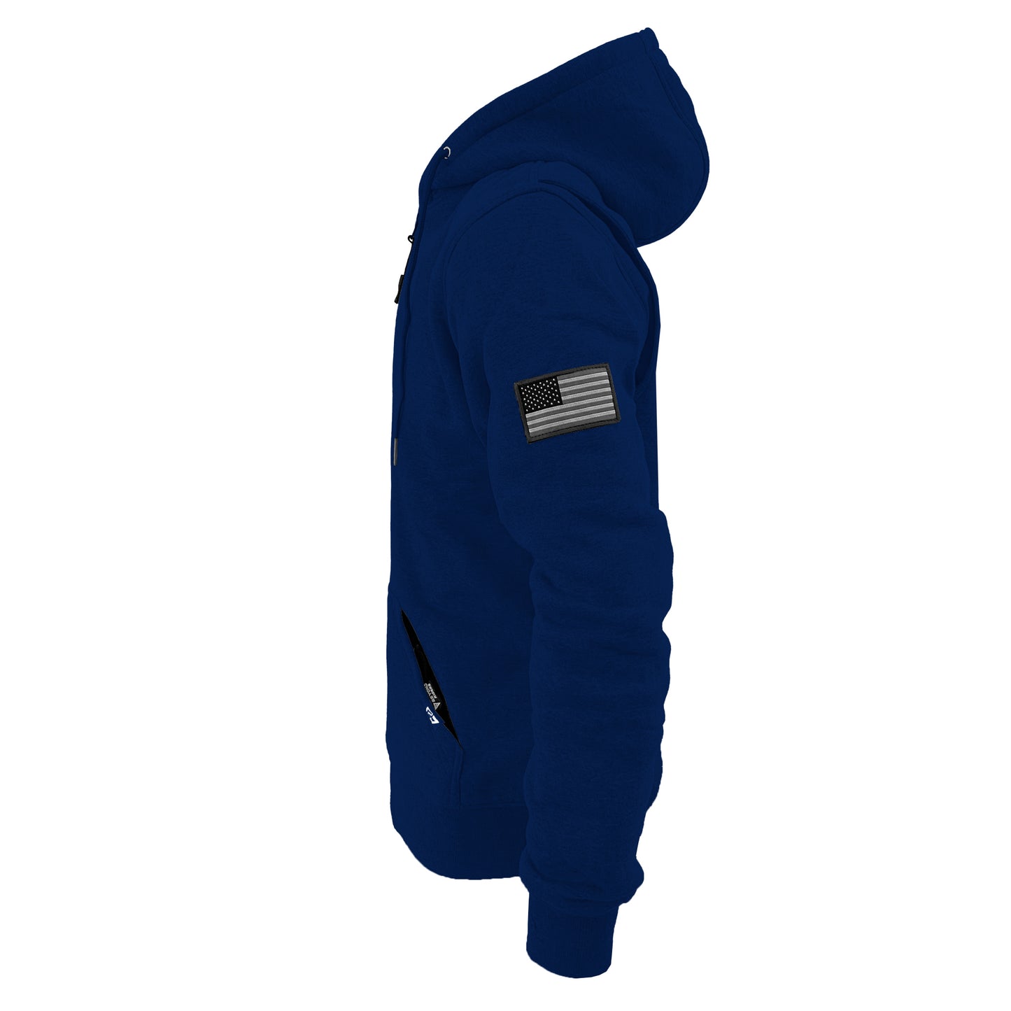 Protective Fleece Unisex Hoodie - Navy Blue with Pads