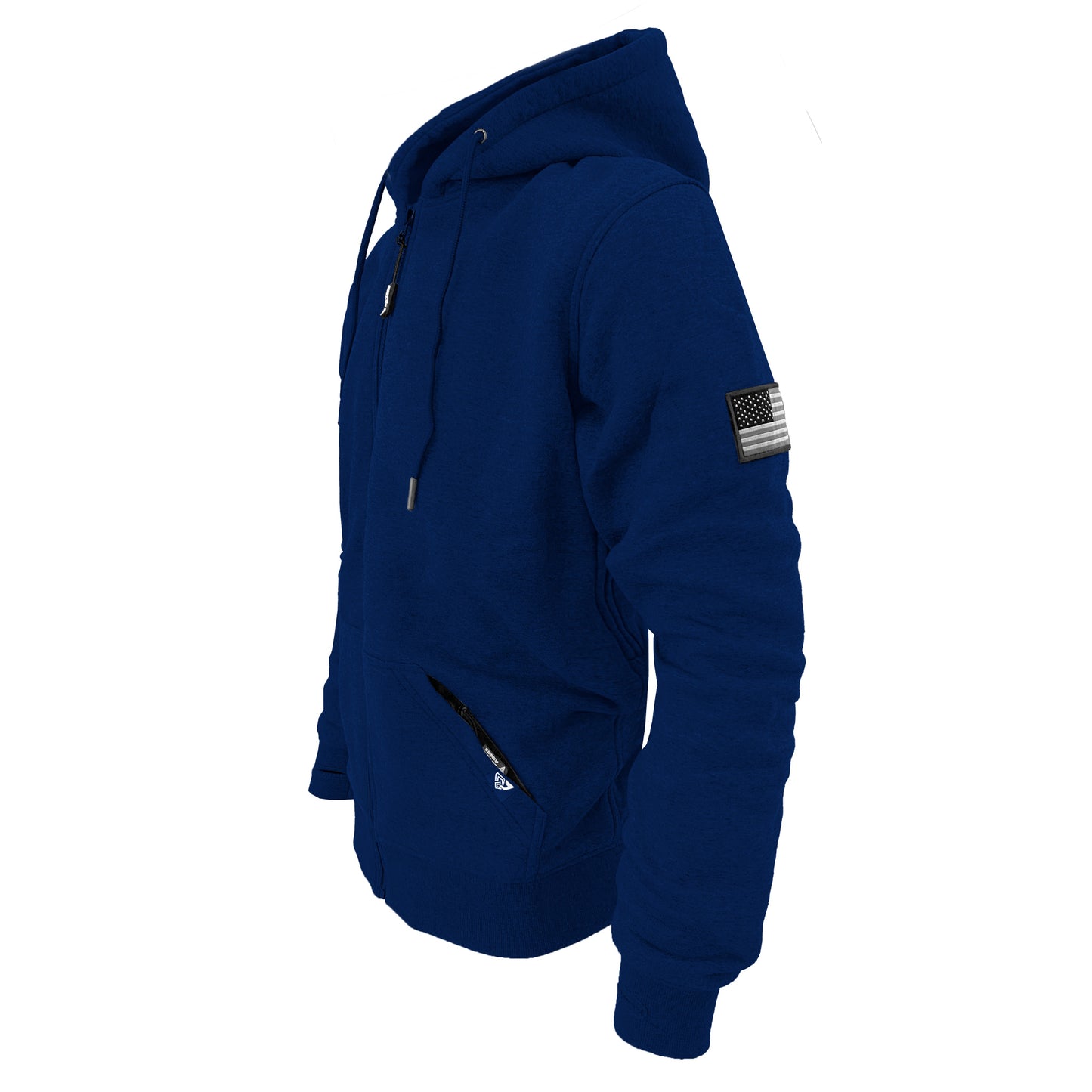 Protective Fleece Unisex Hoodie - Navy Blue with Pads