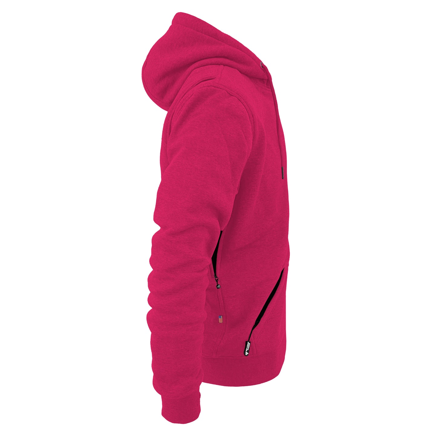 Protective Fleece Unisex Hoodie - Pink with Pads