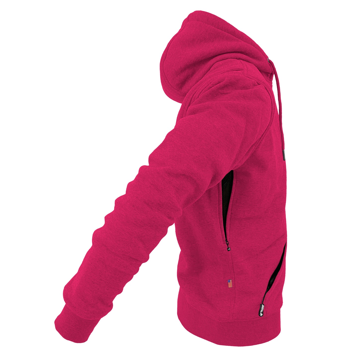 Protective Fleece Unisex Hoodie - Pink with Pads