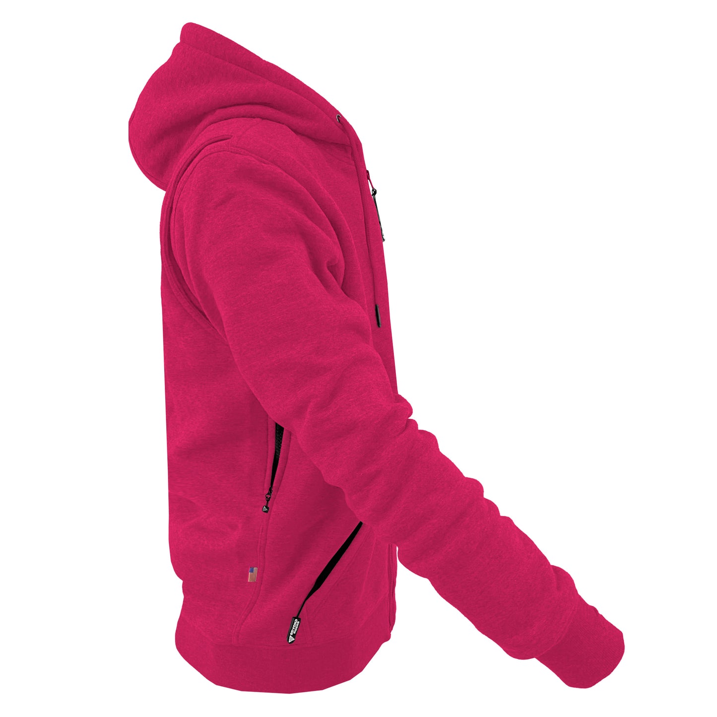 Protective Fleece Unisex Hoodie - Pink with Pads