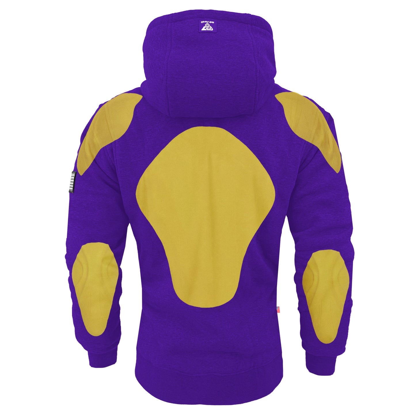 Protective Fleece Unisex Hoodie - Purple with Pads