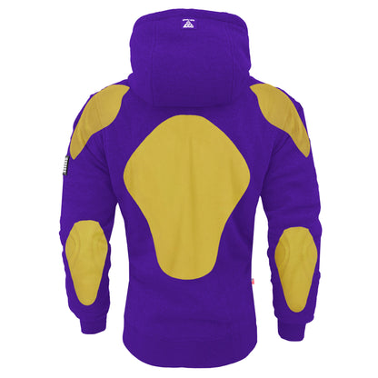 Protective Fleece Unisex Hoodie - Purple with Pads