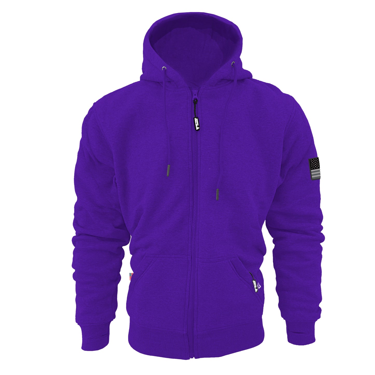 Protective Fleece Unisex Hoodie - Purple with Pads