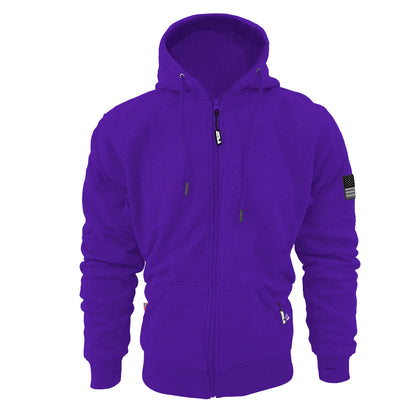 Protective Fleece Unisex Hoodie - Purple with Pads