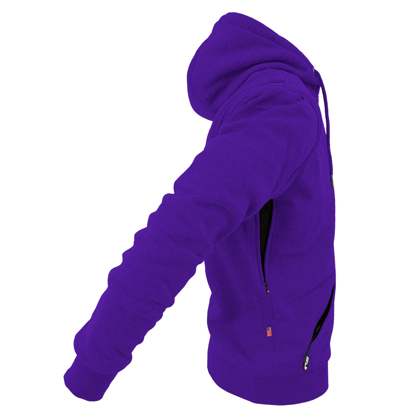Protective Fleece Unisex Hoodie - Purple with Pads