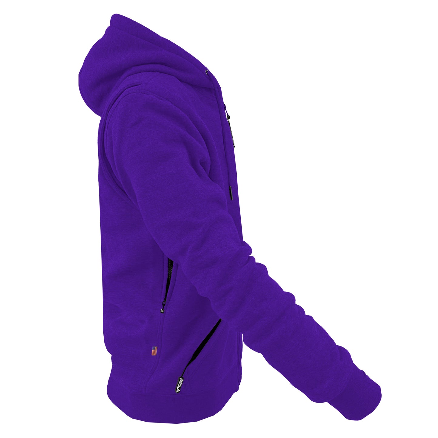 Protective Fleece Unisex Hoodie - Purple with Pads