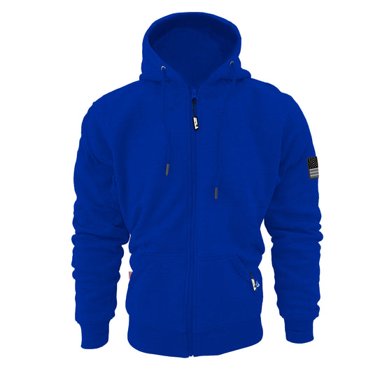 Protective Fleece Unisex Hoodie - Royal Blue with Pads