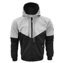 SoftShell Reflective "Alloy Eclipse" Hoodie - Black and Silver with Pads