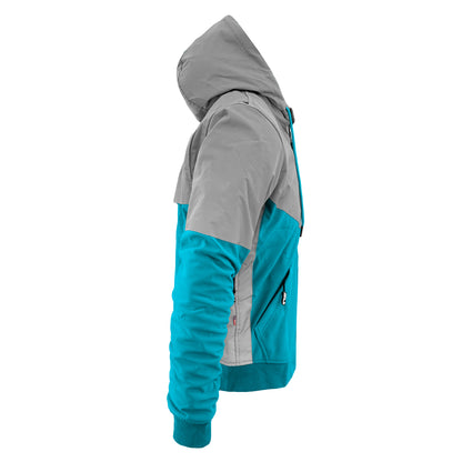 SoftShell Reflective Arctic Blue Eclipse Hoodie - with Pads