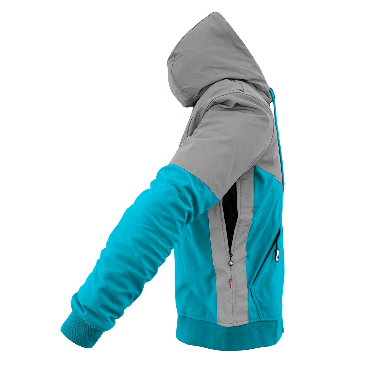 SoftShell Reflective Arctic Blue Eclipse Hoodie - with Pads