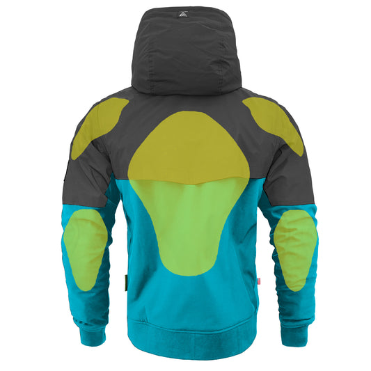 SoftShell Reflective Arctic Blue Nebula Hoodie - with Pads
