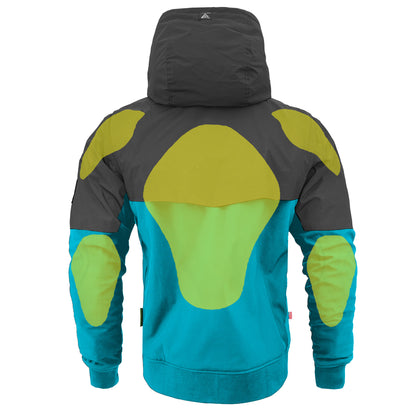 SoftShell Reflective Arctic Blue Nebula Hoodie - with Pads
