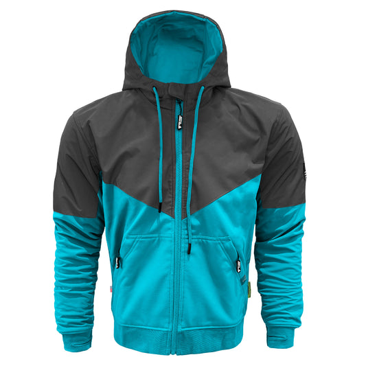 SoftShell Reflective Arctic Blue Nebula Hoodie - with Pads