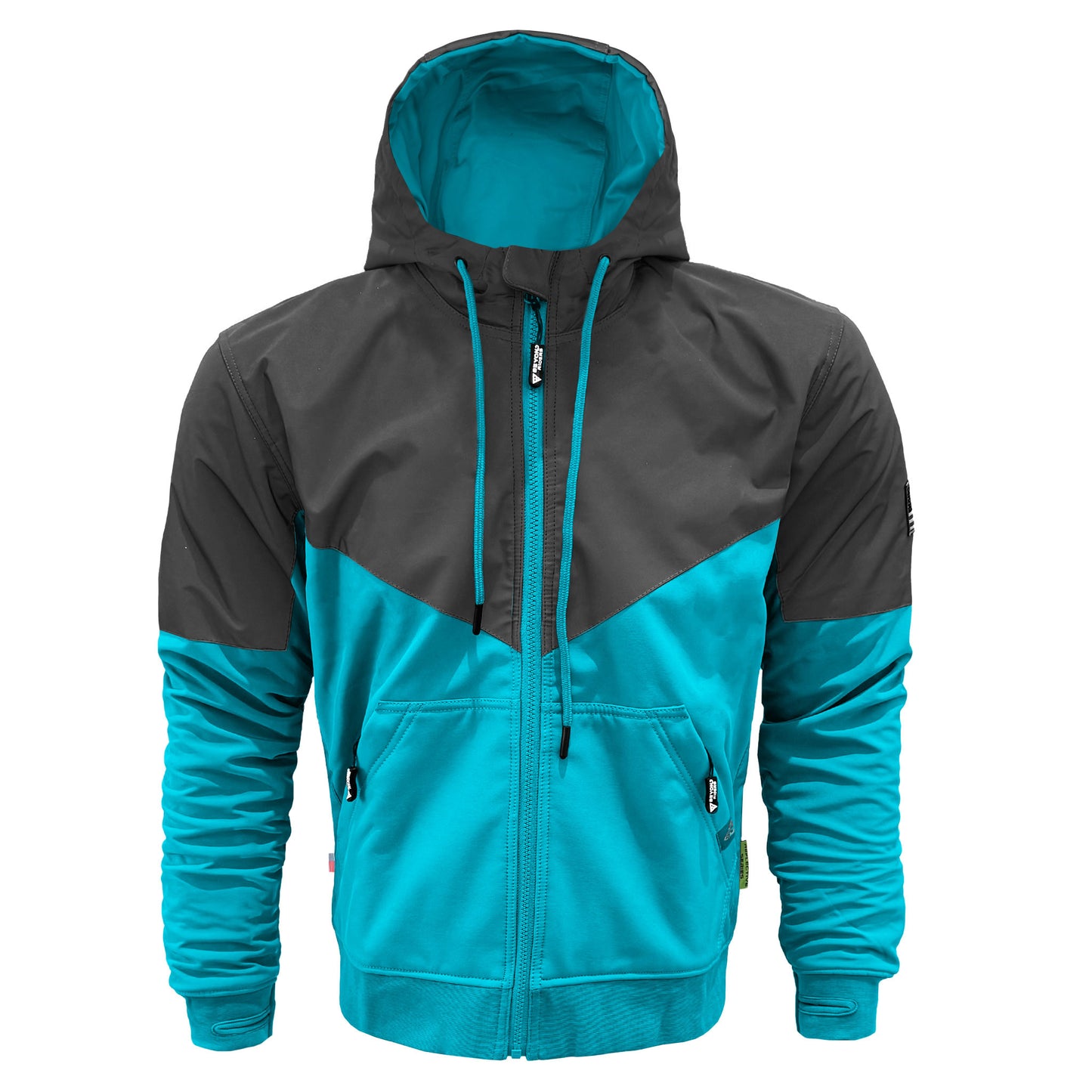 SoftShell Reflective Arctic Blue Nebula Hoodie - with Pads