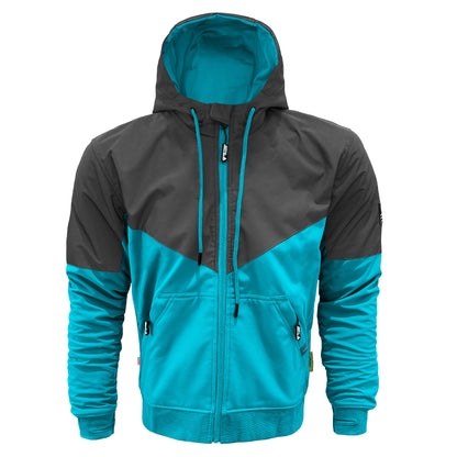 SoftShell Reflective Arctic Blue Nebula Hoodie - with Pads