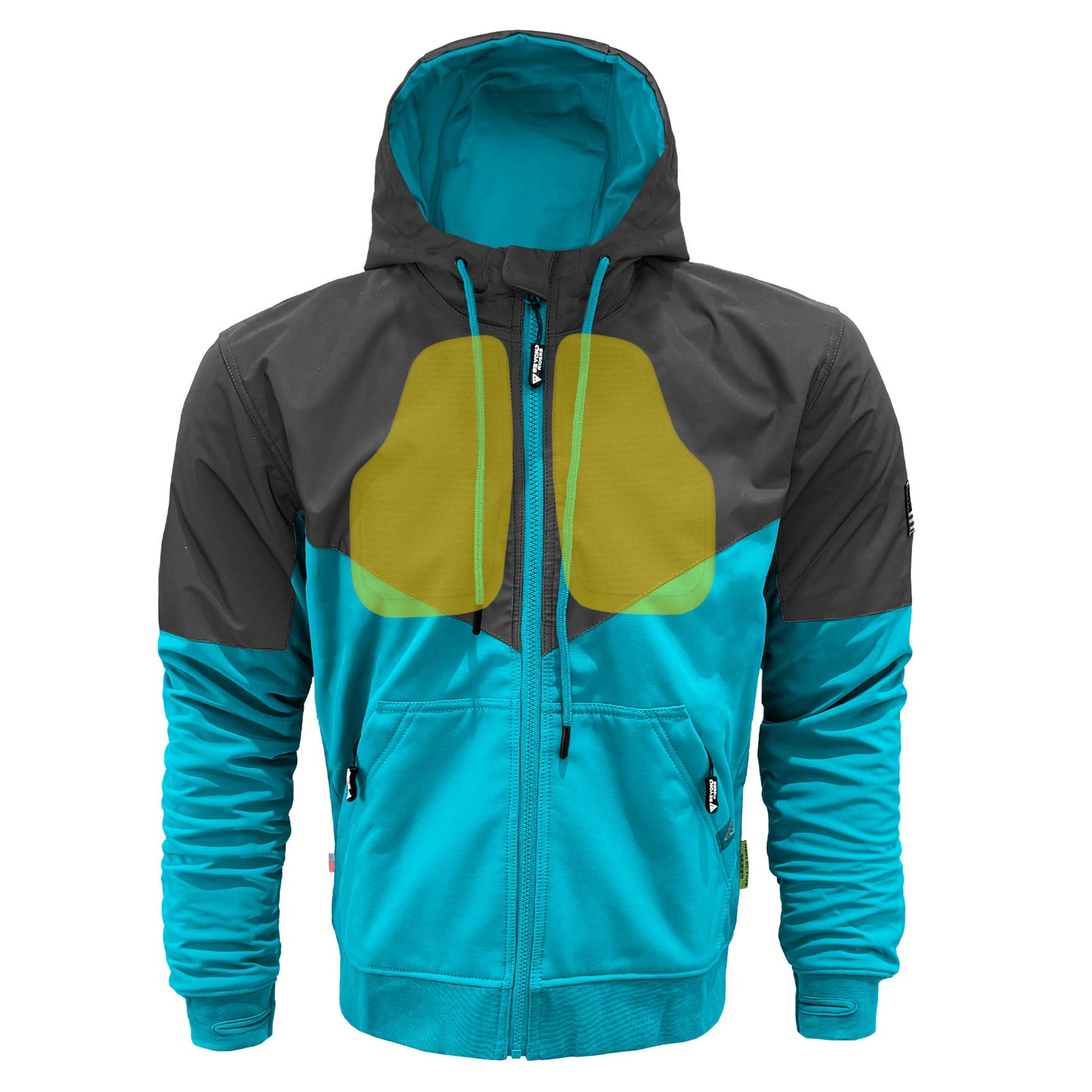 SoftShell Reflective Arctic Blue Nebula Hoodie - with Pads