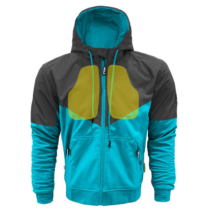 SoftShell Reflective Arctic Blue Nebula Hoodie - with Pads