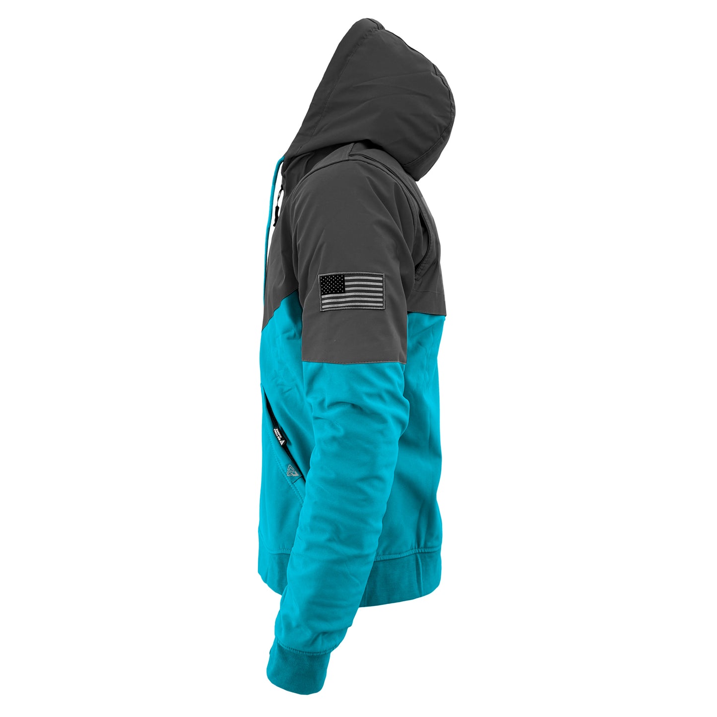 SoftShell Reflective Arctic Blue Nebula Hoodie - with Pads