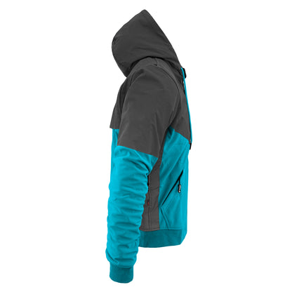 SoftShell Reflective Arctic Blue Nebula Hoodie - with Pads