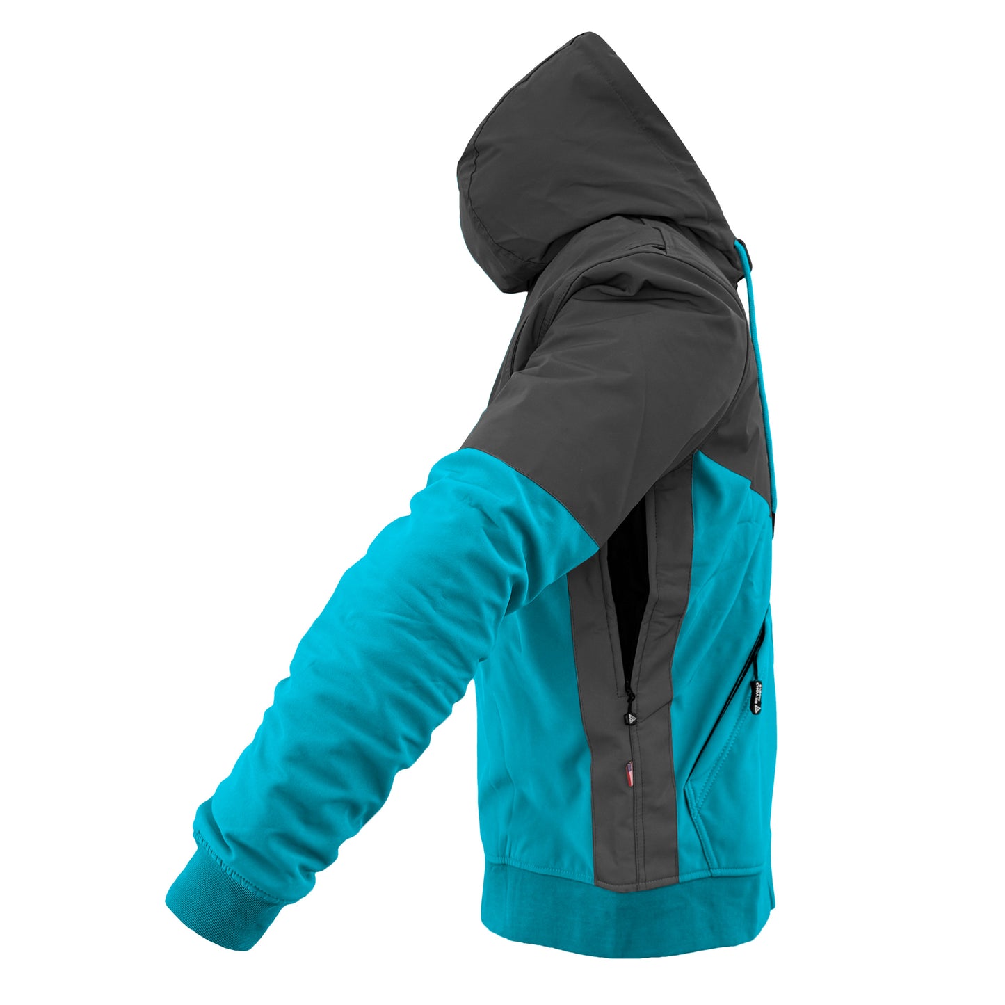 SoftShell Reflective Arctic Blue Nebula Hoodie - with Pads
