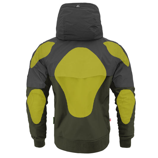 SoftShell Reflective Army Green Nebula Hoodie - with Pads
