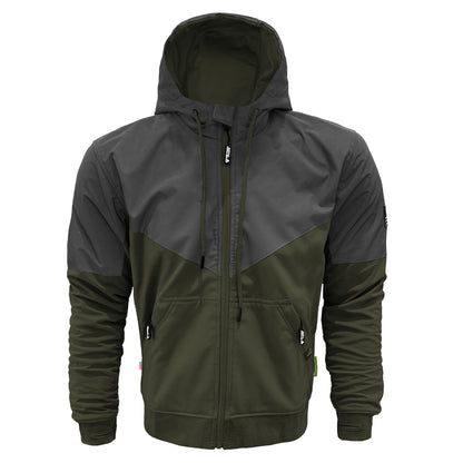 SoftShell Reflective Army Green Nebula Hoodie - with Pads