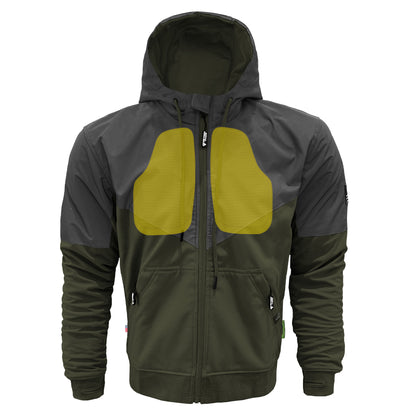 SoftShell Reflective Army Green Nebula Hoodie - with Pads