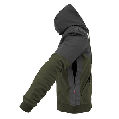 SoftShell Reflective Army Green Nebula Hoodie - with Pads