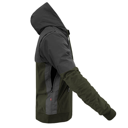 SoftShell Reflective Army Green Nebula Hoodie - with Pads
