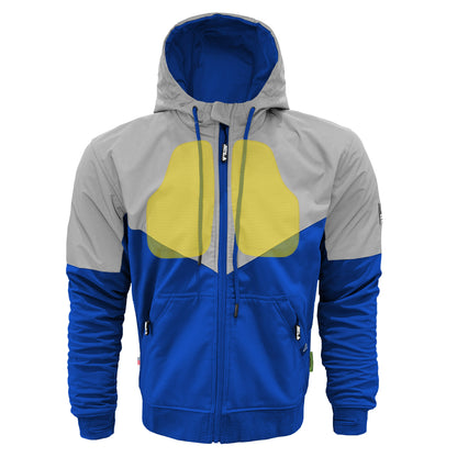 SoftShell Reflective Blue Eclipse Hoodie - with Pads