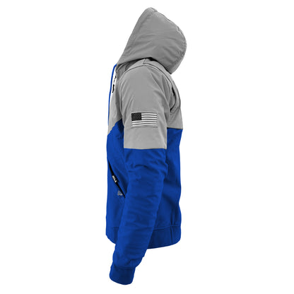SoftShell Reflective Blue Eclipse Hoodie - with Pads