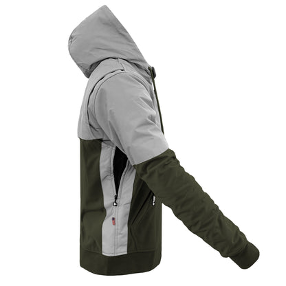 SoftShell Reflective Army Green Eclipse Hoodie - with Pads