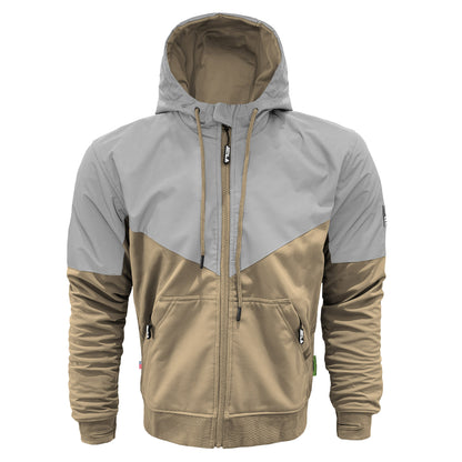 SoftShell Reflective Khaki Eclipse Hoodie - with Pads