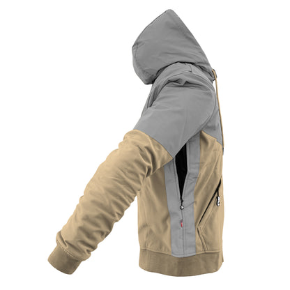 SoftShell Reflective Khaki Eclipse Hoodie - with Pads